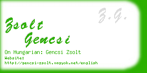 zsolt gencsi business card